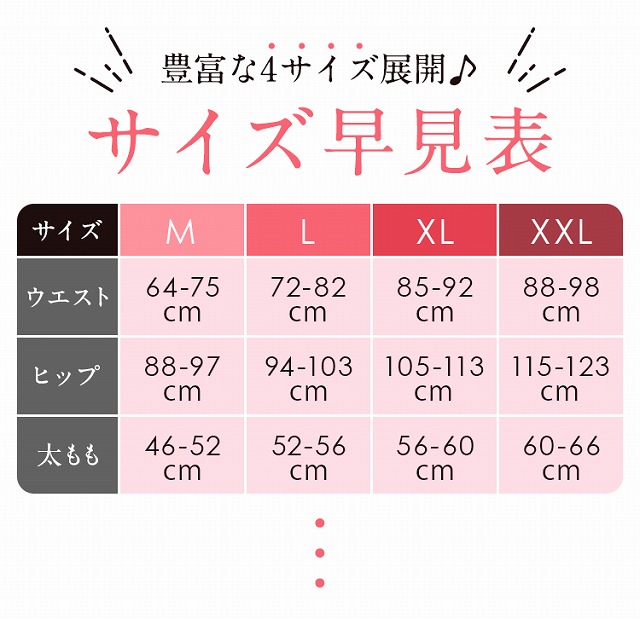 マジカルシェリーサイズ表
